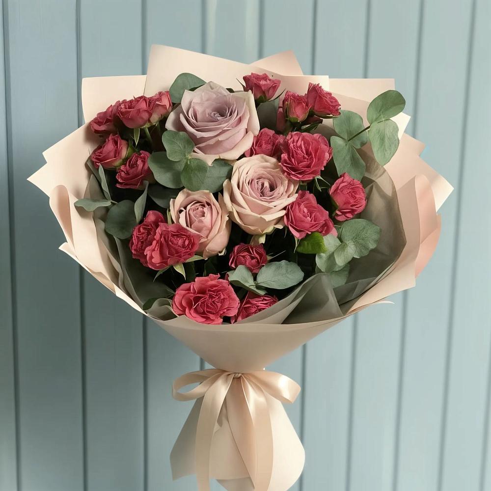 Букет цветов из: Гвоздики и Розы в Покровском Ростовской области