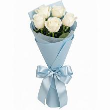 Букет 5 Белых роз Проуд #REPLACE_PRED# Покровском Ростовской области