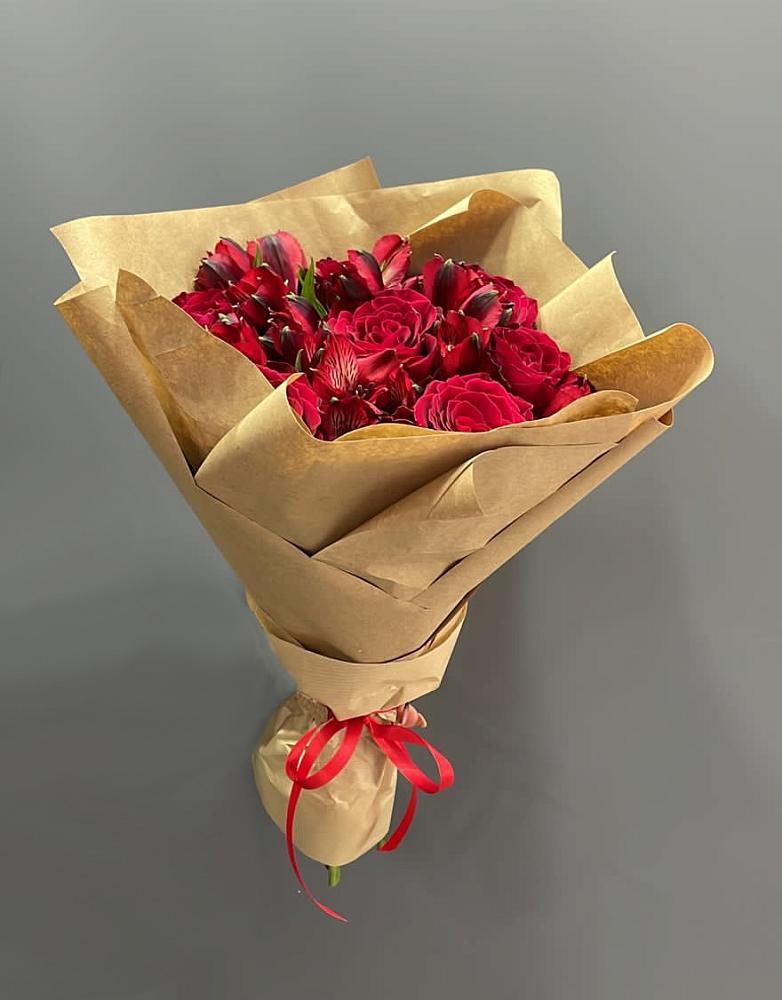 Букет цветов из: Альстромерии и Розы в Покровском Ростовской области