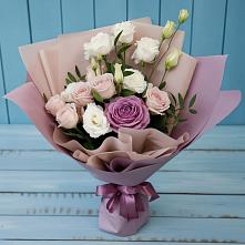 Букет цветов из:  Розы и Лизиантусы в Покровском Ростовской области