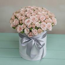 Цветочная композиция из Розы в шляпной коробке в Покровском Ростовской области