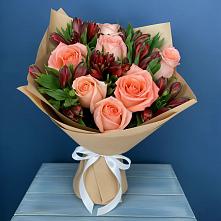 Букет цветов из:  Розы и Альстромерии в Покровском Ростовской области