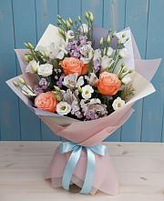 Букет цветов из:  Лизиантусы, Розы, Альстромерии и Гипсофила #REPLACE_PRED# Покровском Ростовской области