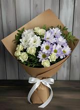 Букет цветов из:  Хризантемы и Розы в Покровском Ростовской области