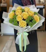 Букет цветов из:  Хризантемы и Розы #REPLACE_PRED# Покровском Ростовской области