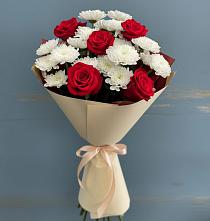 Букет цветов из:  Розы и Хризантемы в Покровском Ростовской области