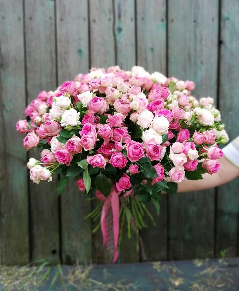 Букет Розовые кустовые розы Натали и Лав Лидия в Покровском Ростовской области
