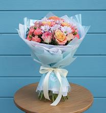 Букет цветов из:  Хризантемы и Розы #REPLACE_PRED# Покровском Ростовской области